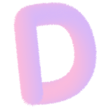 Pink and purple fuzzy letters png