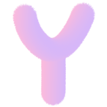 Pink and purple fuzzy letters png
