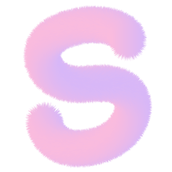 Pink and purple fuzzy letters png