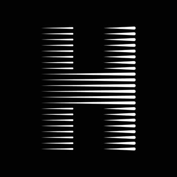 H Letter Lines Logo Icon Illustration vector