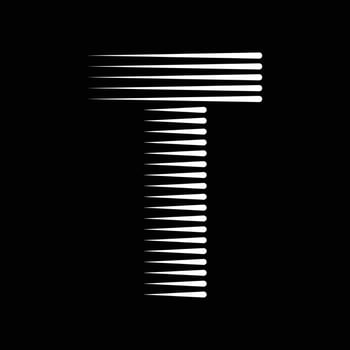T Letter Lines Logo Icon Illustration vector