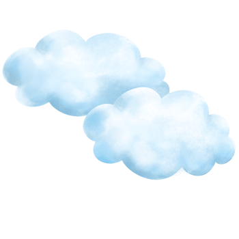 watercolor hand painted clouds png