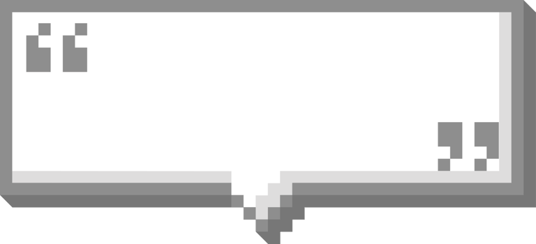 3d 8bit retro game pixel speech bubble balloon with quotation mark, icon sticker memo keyword planner text box banner png