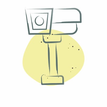 Icon CCTV. related to Security symbol. Color Spot Style. simple design illustration vector