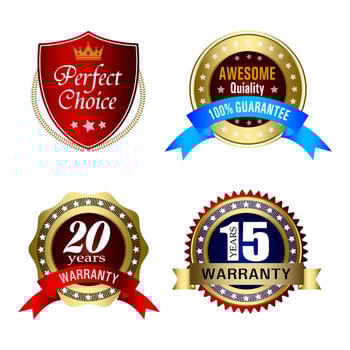 Set of Quality Badges and Labels Design Elements. Golden badge labels and laurel retro vintage collection. Emblem premium luxury logo in retro style arrows frames template badges collection. vector