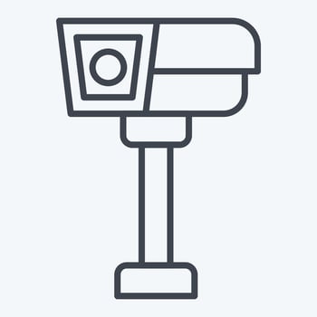 Icon CCTV. related to Security symbol. line style. simple design illustration vector