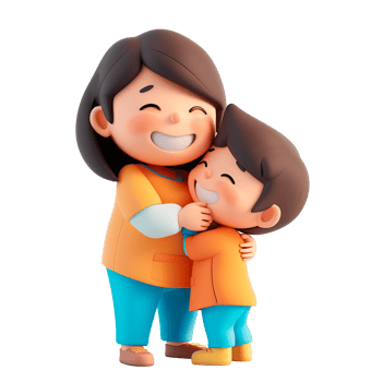 Cute 3d family png