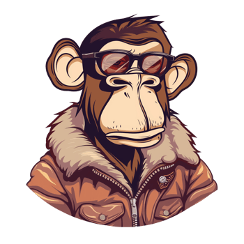Illustration of vintage monkey cartoon character png