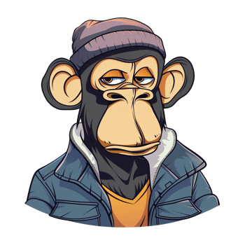Cool monkey cartoon character png