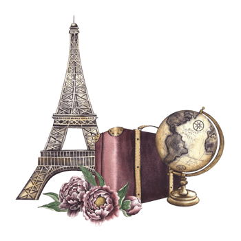 Eiffel tower. A hand-drawn watercolor illustration. Isolate. The sights of France. Designed for flyers, banners and postcards. For invitations, posters and stickers. for stickers and prints. png
