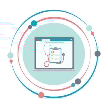 Telemedicine online healthcare concept graphic icon symbol vector
