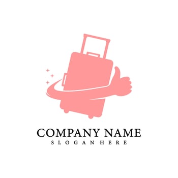 suitcase logo symbol illustration design vector