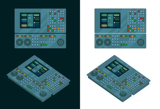 Remote control for automated plant lines vector