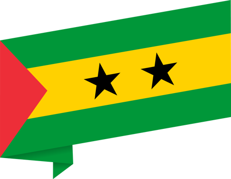 Sao Tome and Principe flag wave png