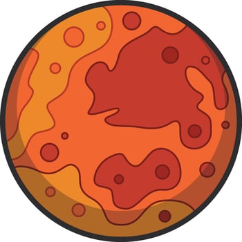 Mars icon illustration vector