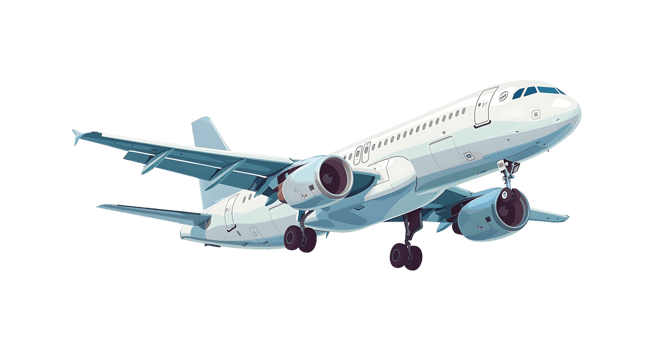 a cartoon airplane flying on a transparent background png
