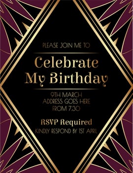 Gatsby Elegant Art Deco Invitation Design vector