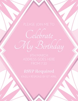 Elegant Pink Floral Invitation Design vector