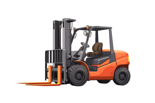 forklift truck on transparent background png