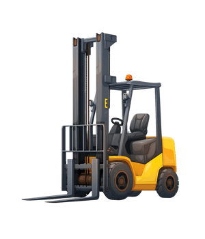 forklift truck on transparent background png