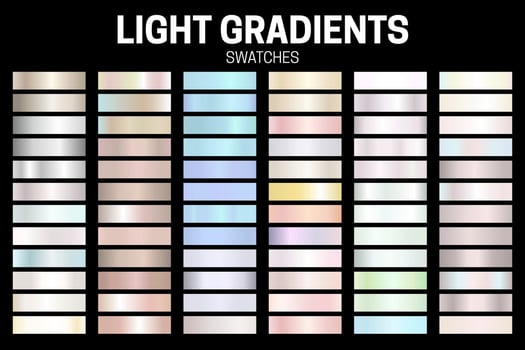 Light Color Gradient Collection of Swatches vector