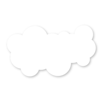 paper speech bubble with clouds png