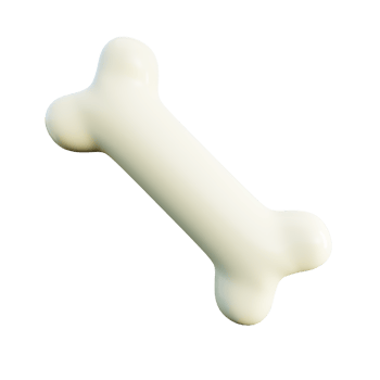 Dog Bone Snack 3D Render png