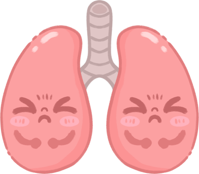 Sick Lung Character Illustration png