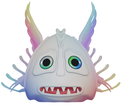 3D monster personage male colorful sad png