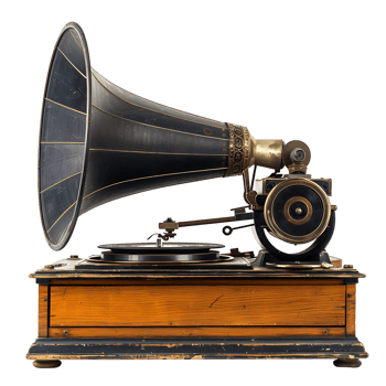 Phonograph on isolated transparent background png