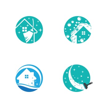 Cleaning logo template symbol design vector