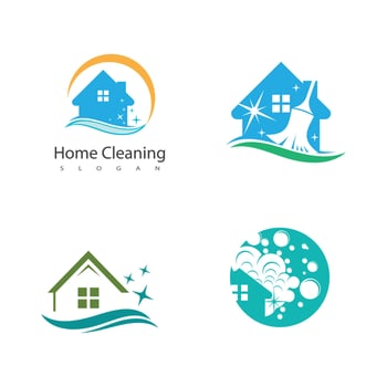 Cleaning logo template symbol design vector