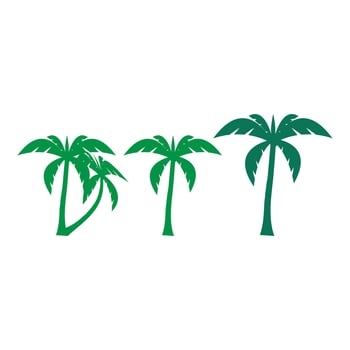 Palm tree summer logo template vector