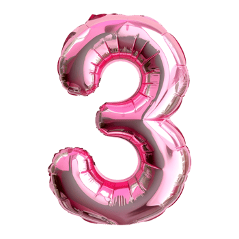 3D Rendering of a alphabet number 3 Letter on Transparent Background png