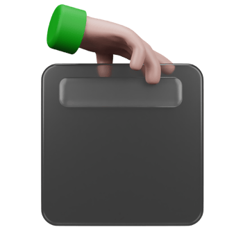 Glassmorphism design with hand shapes png