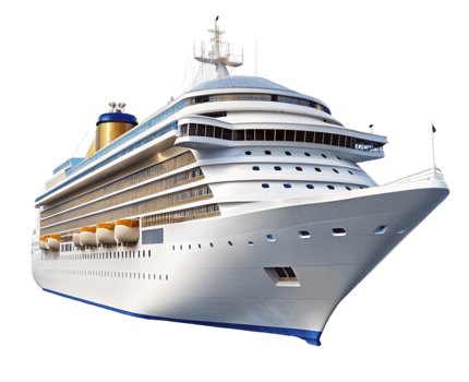 Cruise ship for sailing tourists png