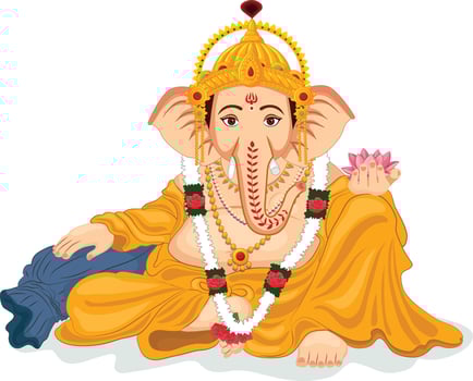 illustration of lord Ganesh or Ganpati bappa vector