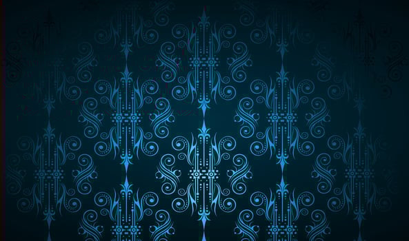 Dark Blue ornamental floral wallpaper vector