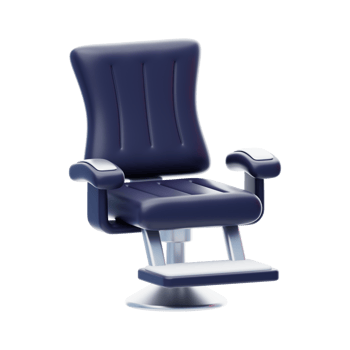 Barber chair 3D Icon. Salon Chair 3D Icon png