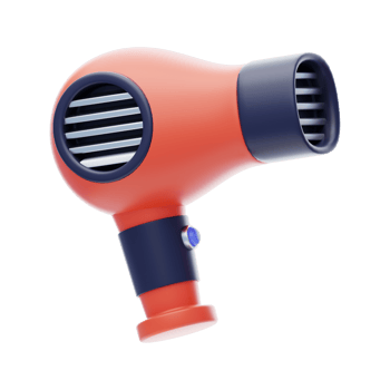 Hair Dryer 3D Icon. Hair Blower 3D Icon png