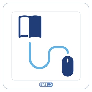 Digital education icon. Online education symbol flat icon vector