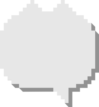 3d 8bit retro game cat pixel speech bubble balloon, icon sticker memo keyword planner text box banner png
