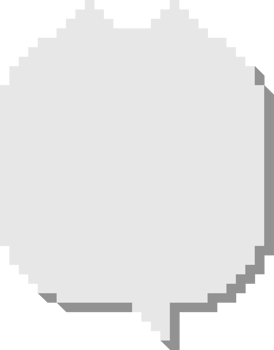 3d 8bit retro game cat pixel speech bubble balloon, icon sticker memo keyword planner text box banner png