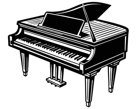 Piano Sketch stock vector