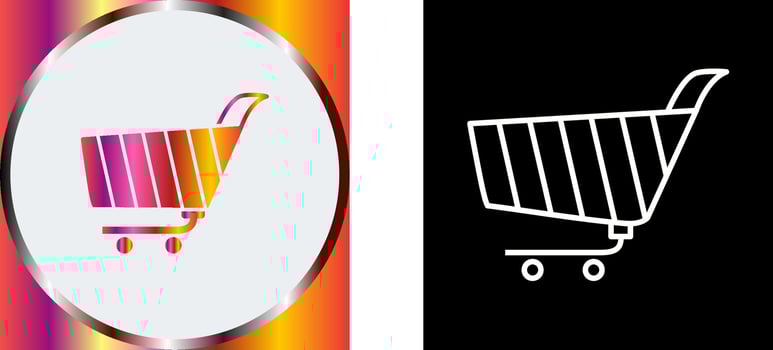 Unique Shopping Cart Icon Design vector