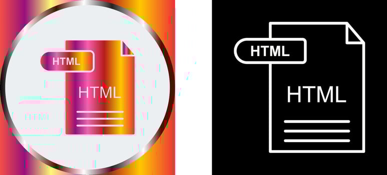 HTML Icon Design vector