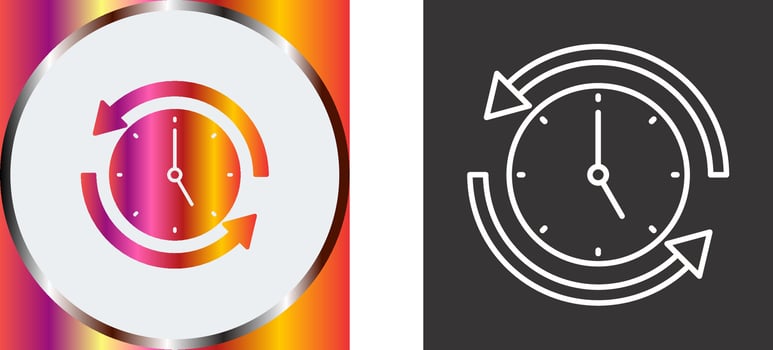 Run Time Icon Design vector