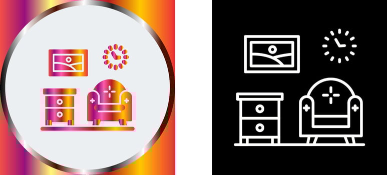 Living Room Icon Design vector