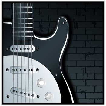 Electronic guitar illustration vector