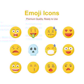 Get this carefully crafted emoji icon design, cute expressions vector